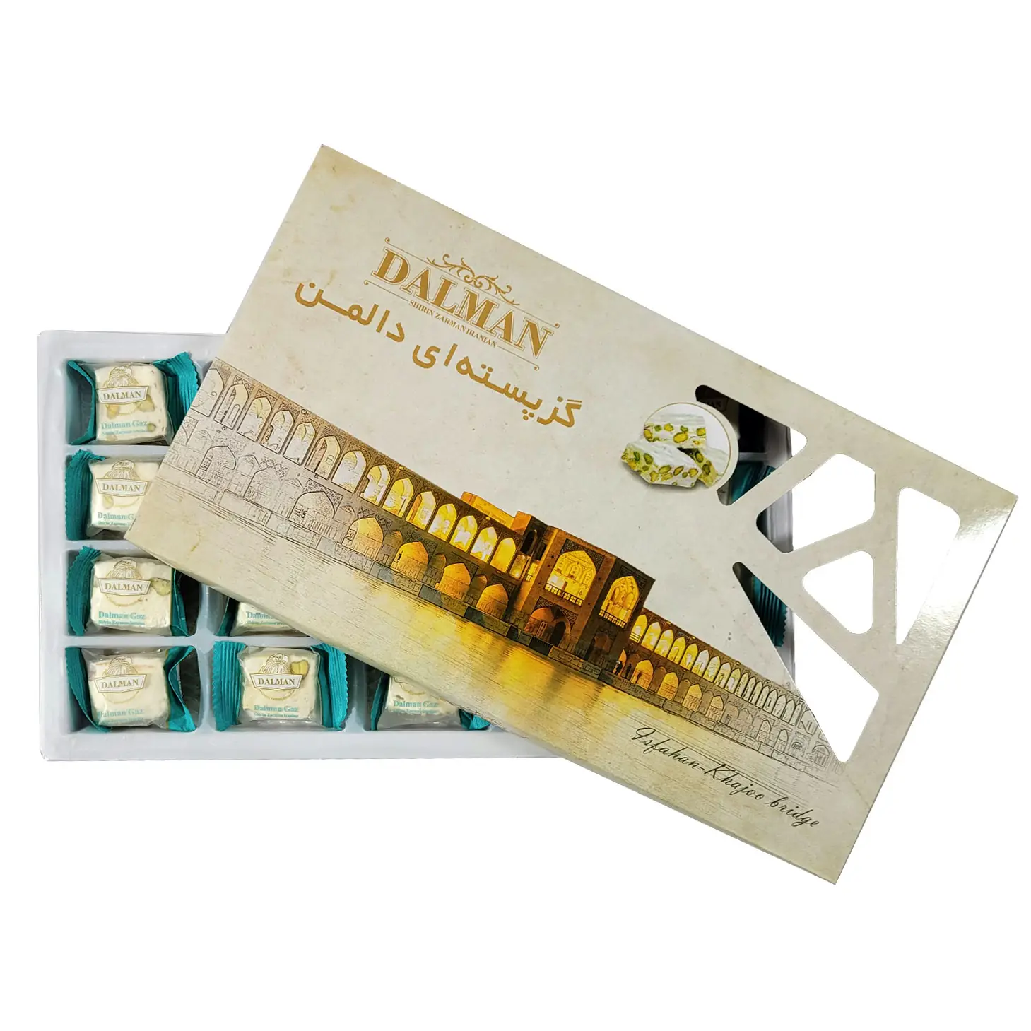 گز 10 درصد مغزپسته آبرنگی 300 گرمی